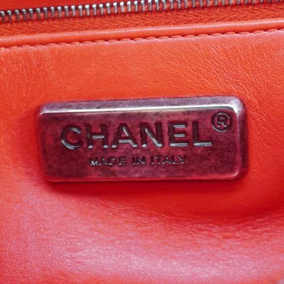 Chanel  Coco Flap Python Leather Top Handle Shoulder Bag Red - Picture 11 of 12